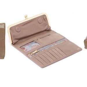 Hobo 'Rachel' Frame Wallet Color: Stone